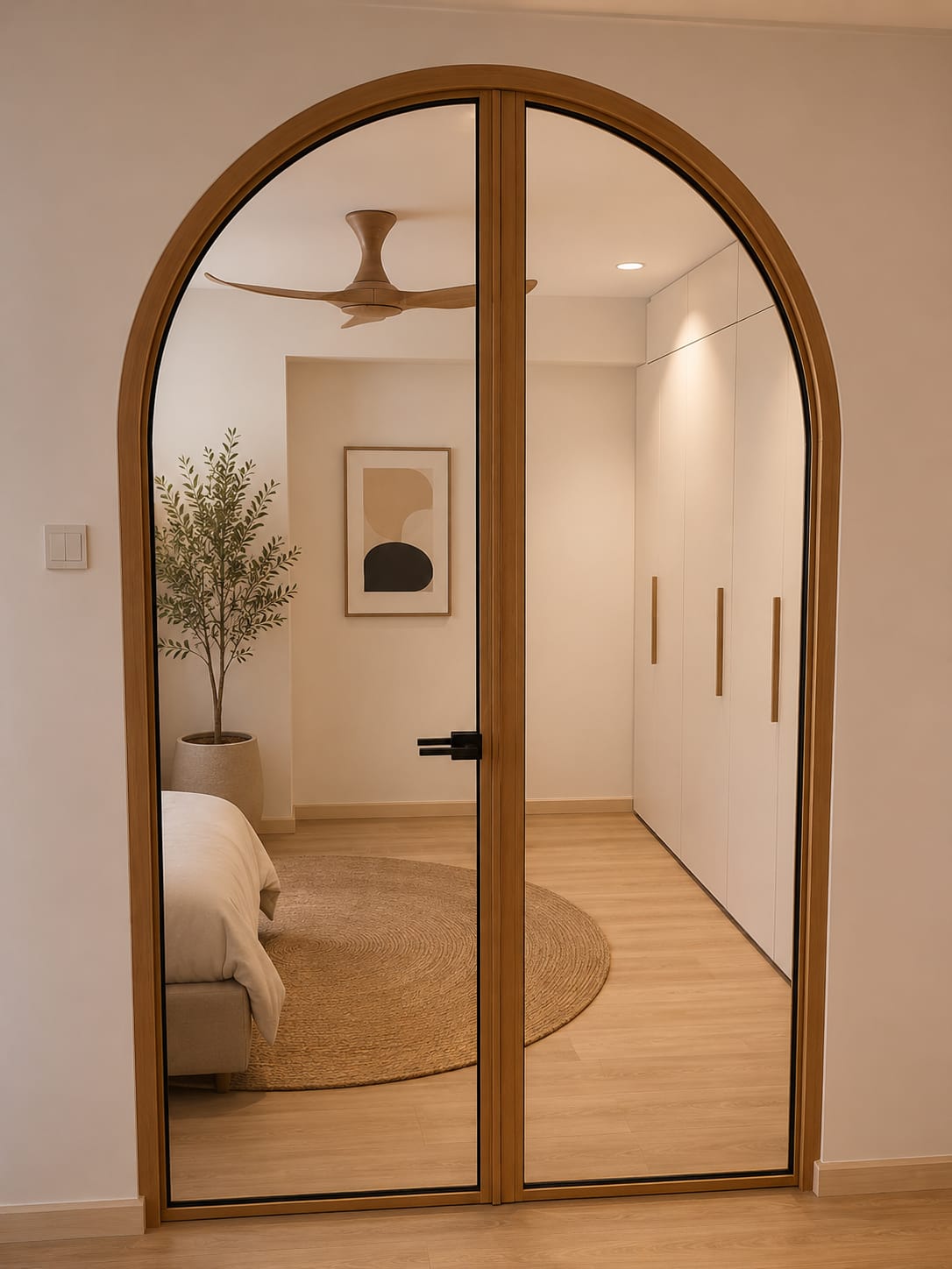 Slim profile french windoors