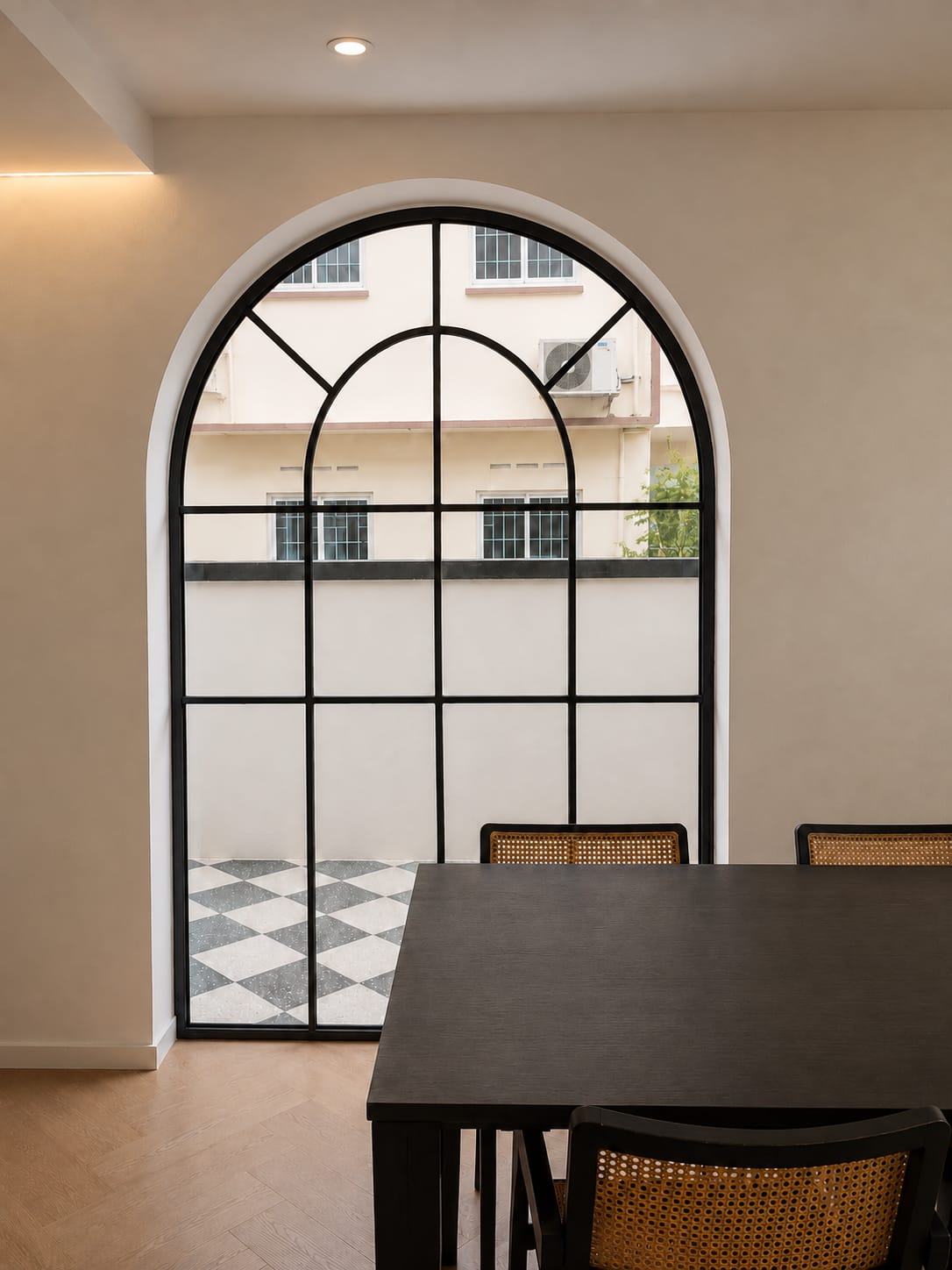 Slim profile french windoors
